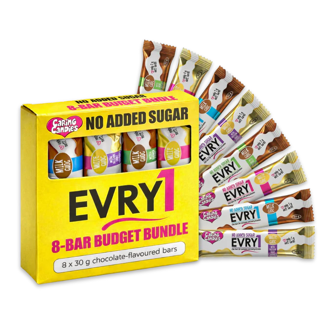 Sugar-Free Chocolate Gift Pack — EVRY1 | 8 Assorted Bars | 30g Each
