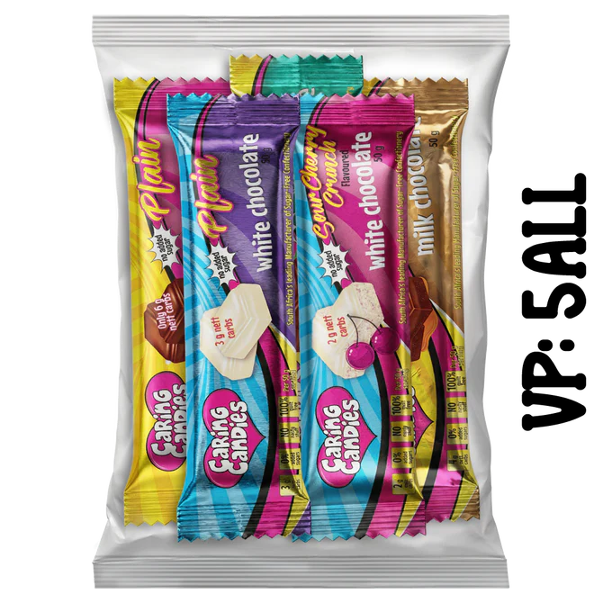 Assorted Variety Pack: 5 Milk and White Chocolate Bars (5 flavours)