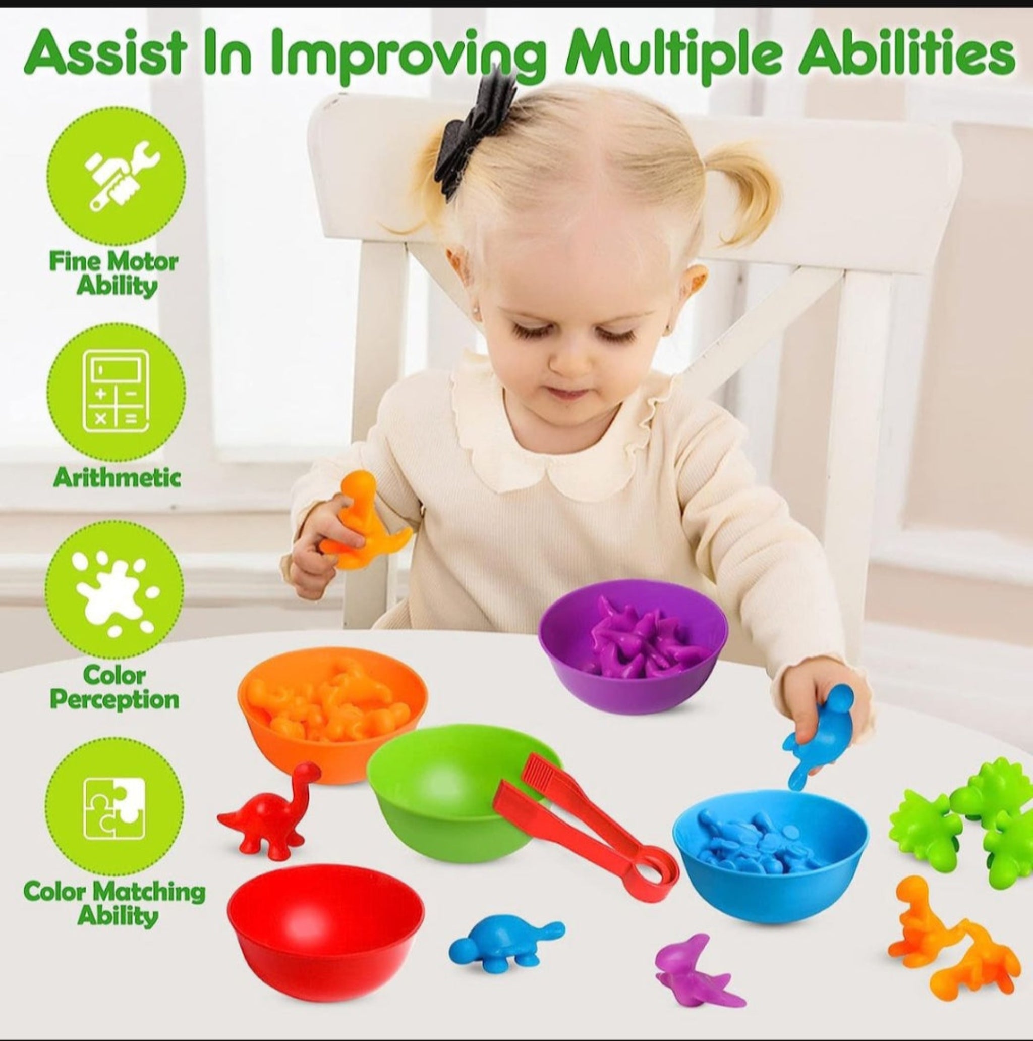 Dinosaur Colour Sorting and Counting Set