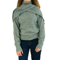 Turtleneck Knit with Cape Shawl