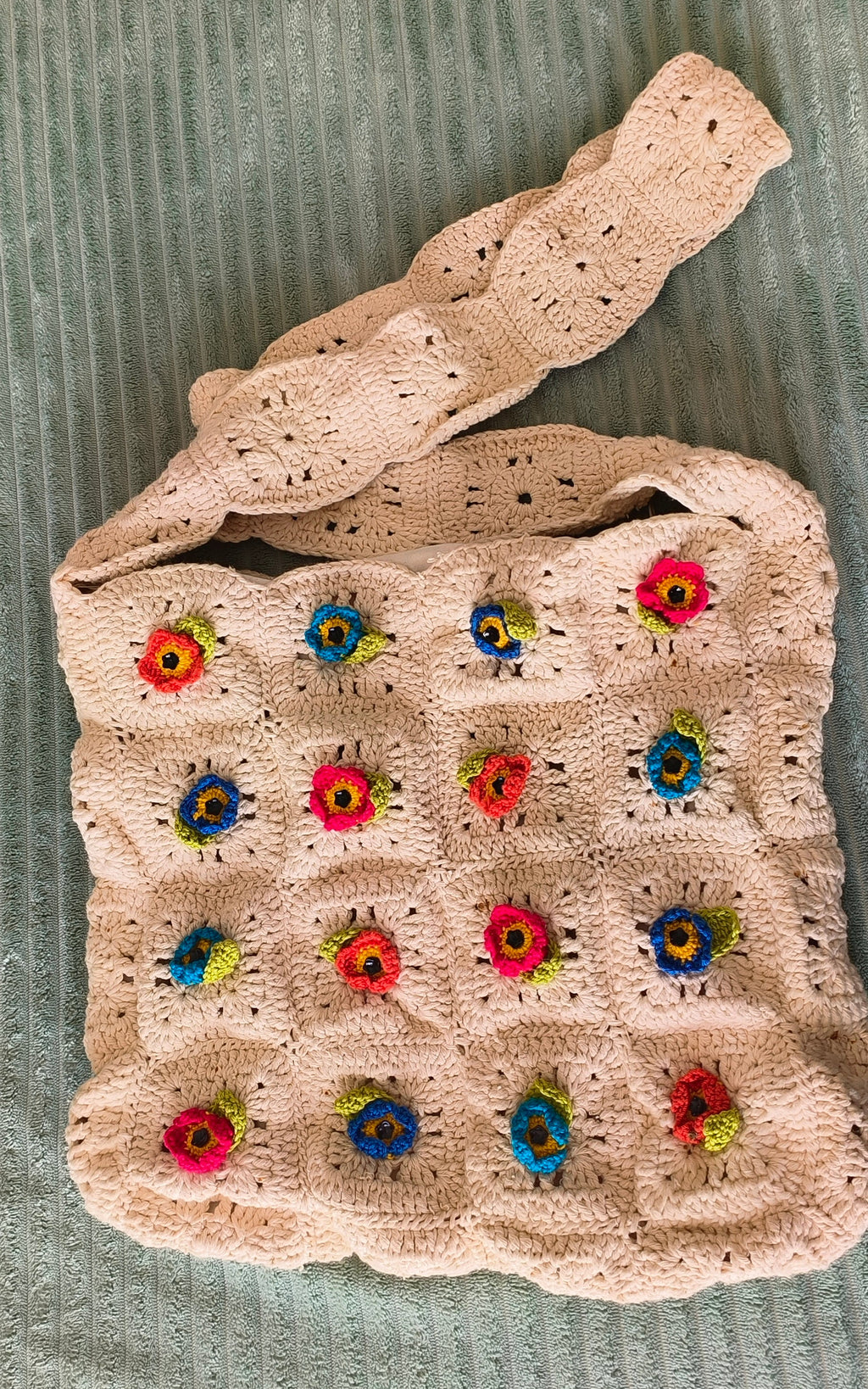 Handmade Crochet Flower Bag