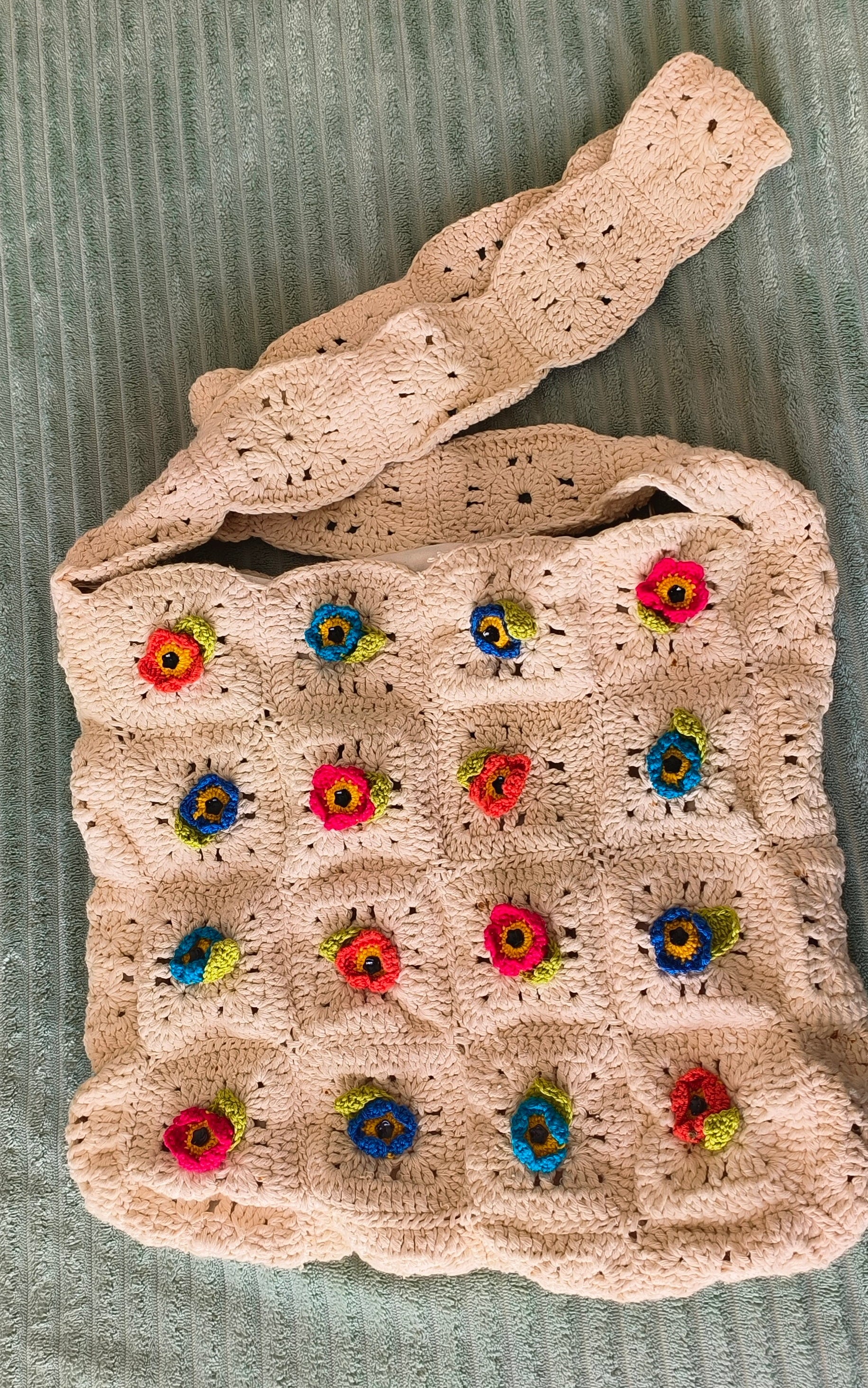 Handmade Crochet Flower Bag