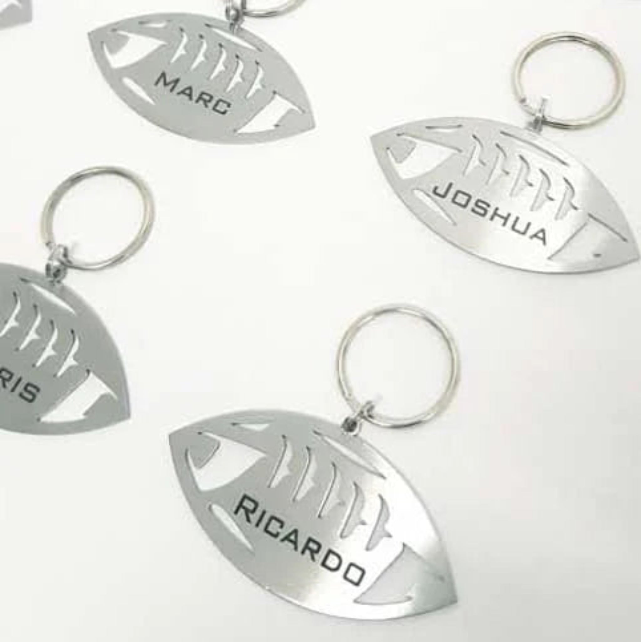Rugby Ball Personalised Keyring/Bag Tag