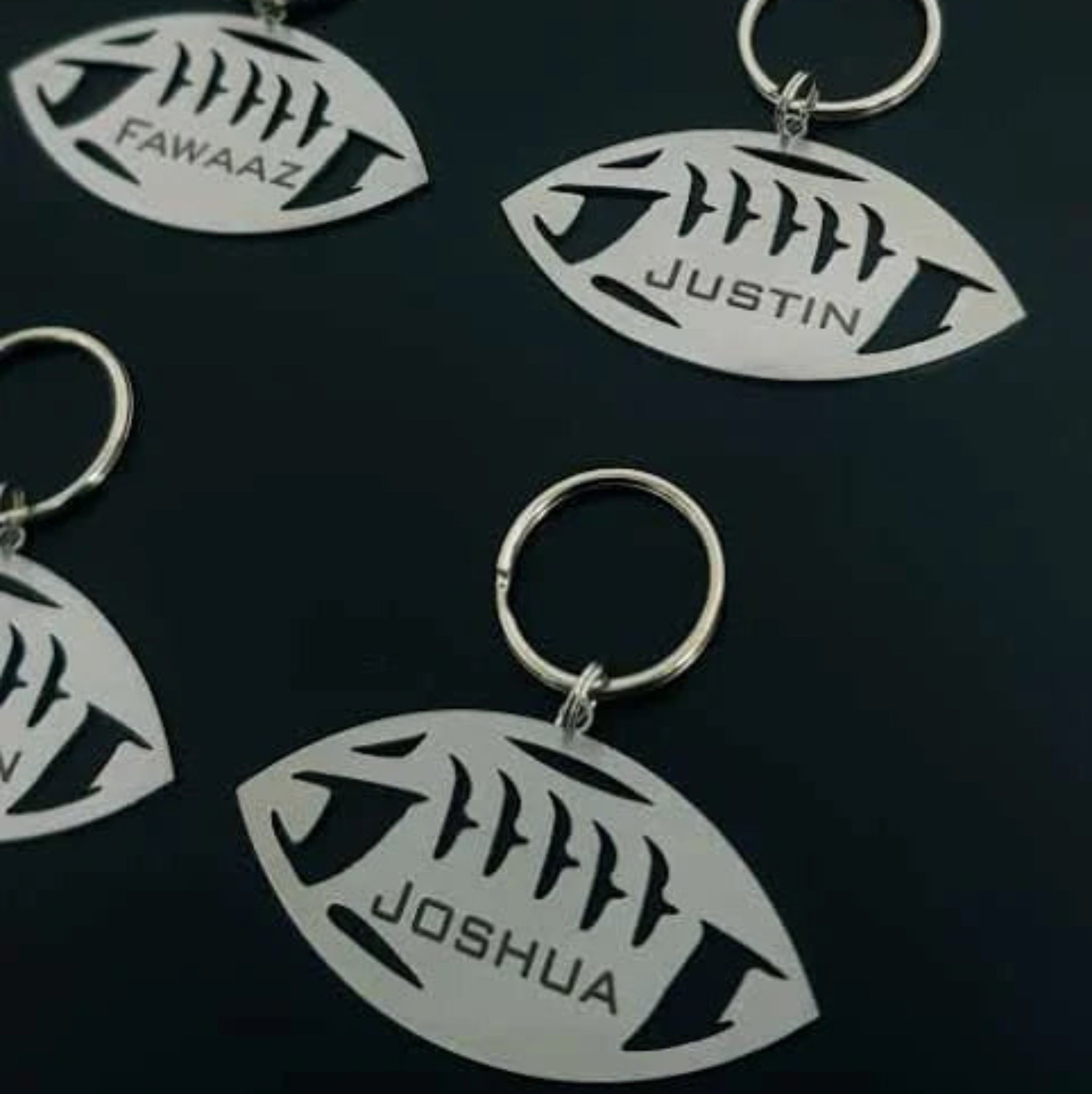 Rugby Ball Personalised Keyring/Bag Tag