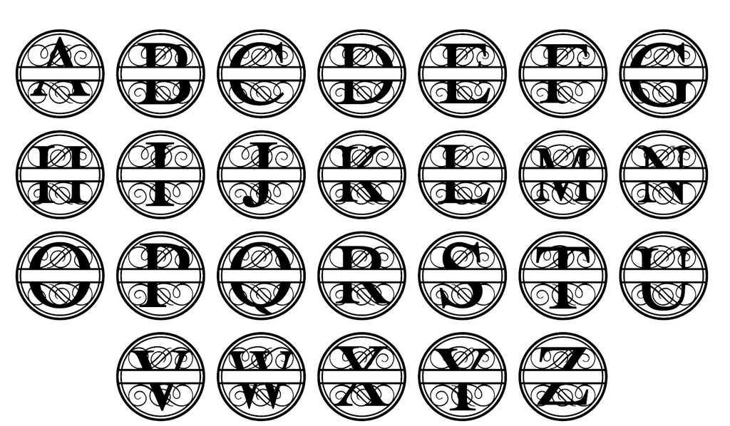 Split Alphabet Monogram