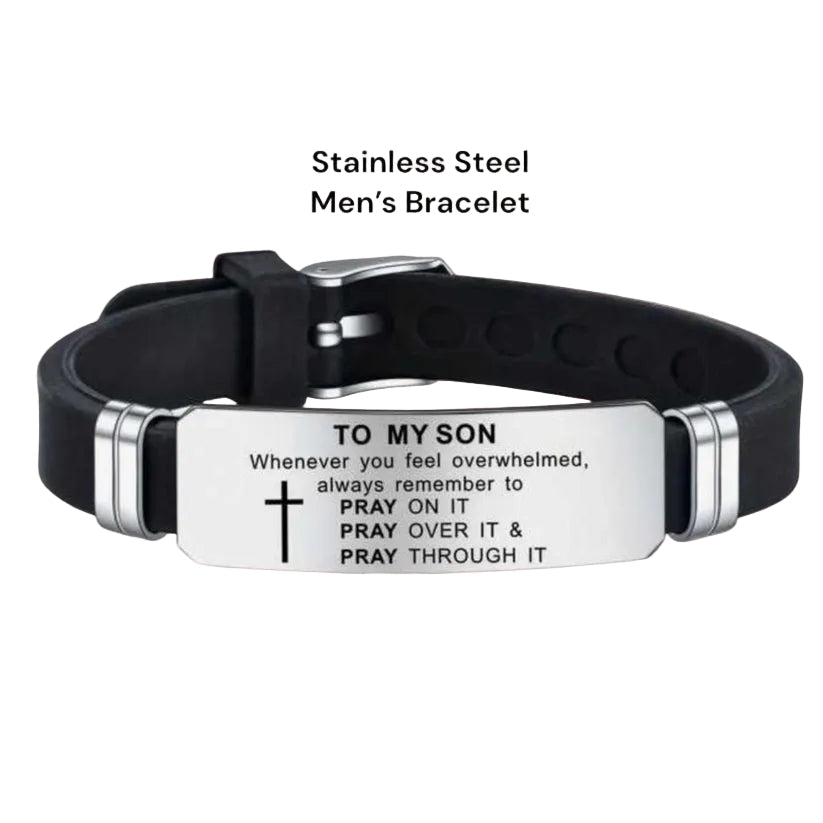 To My Son Stainless Steel Bracelet