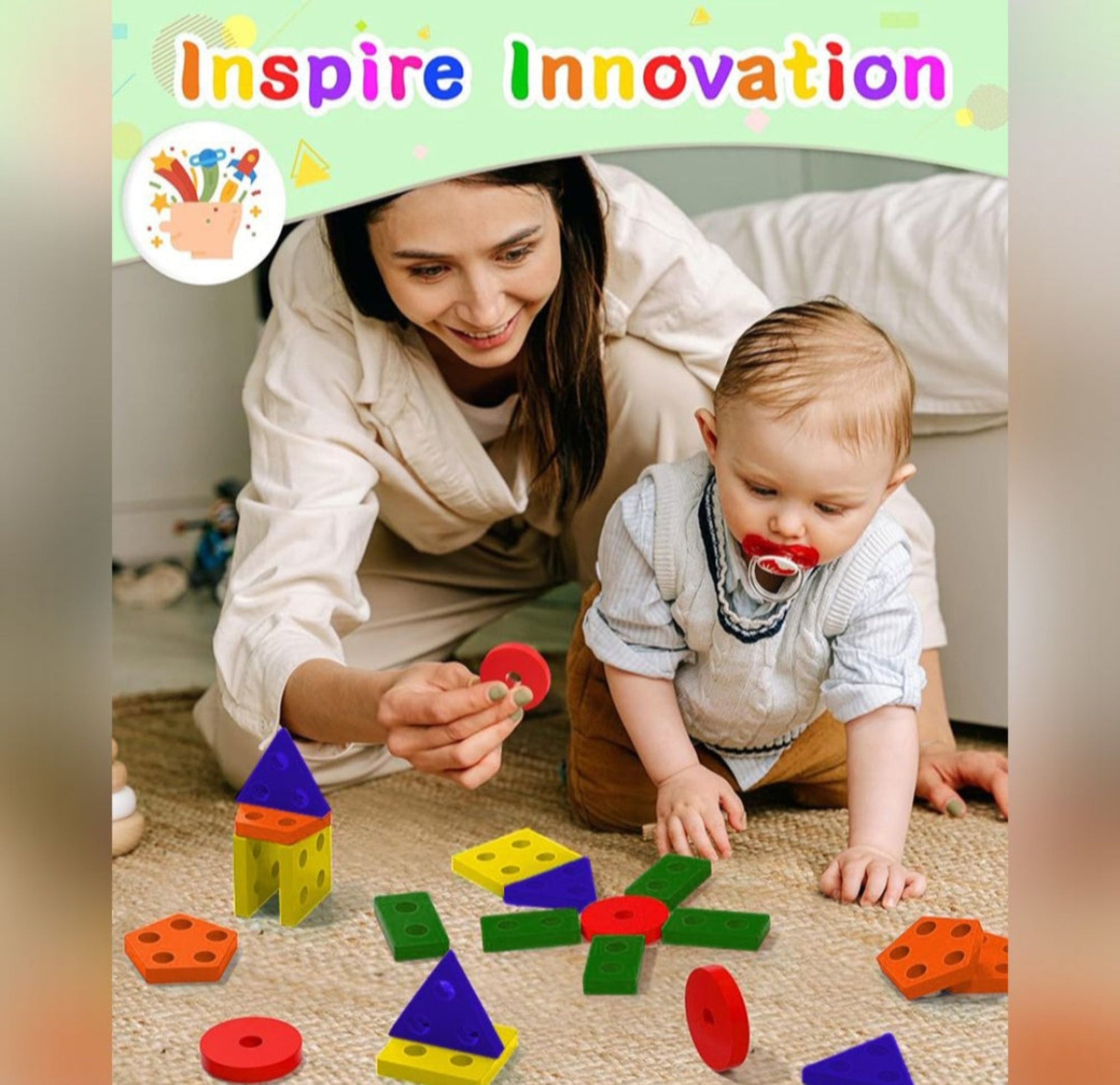 Wooden Sorting and Stacking Puzzle