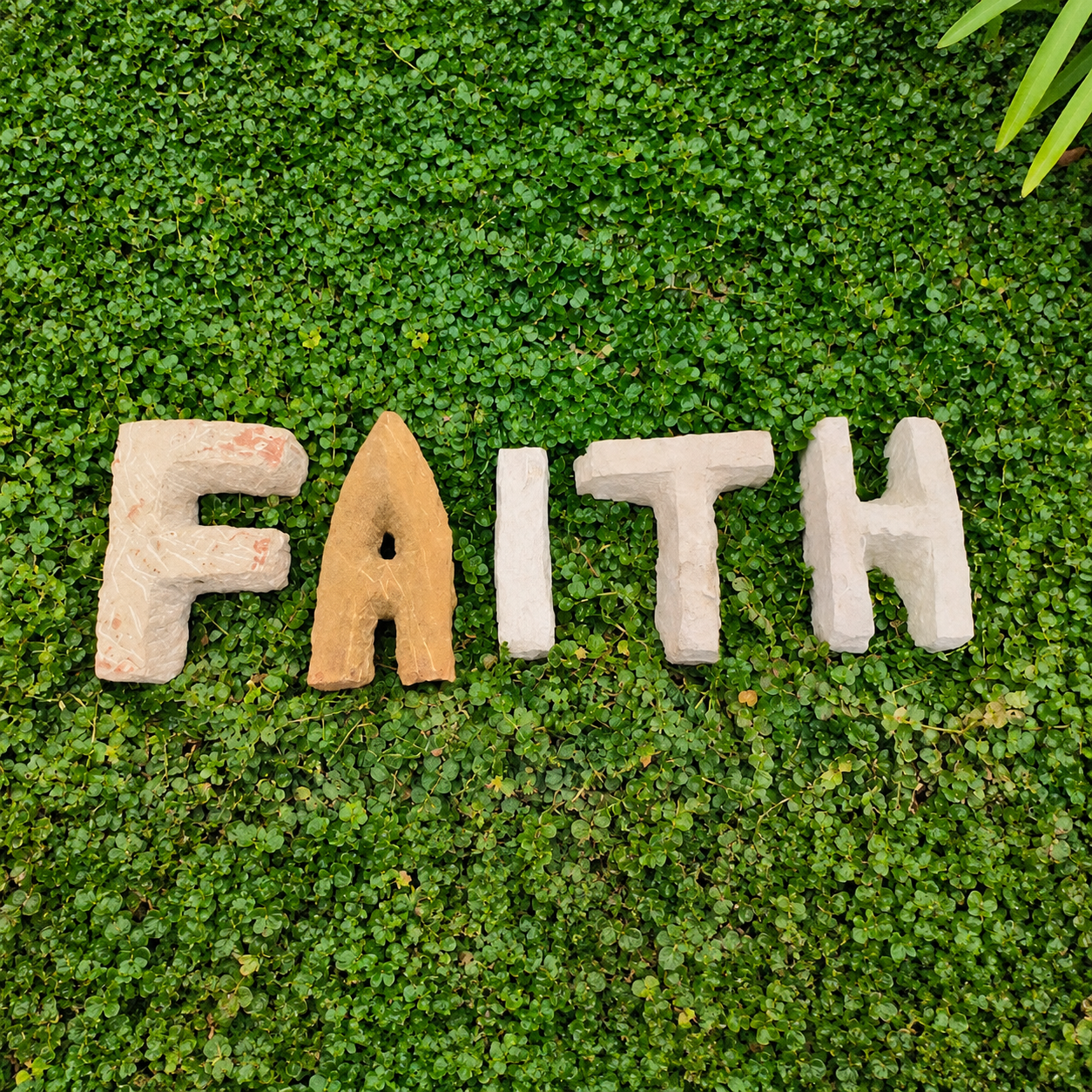 FAITH Sandstone Letter Décor